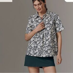 Anthropologie The Pollie Short-Sleeve Swing Blouse